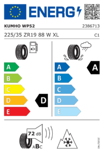 EU-Label Kumho WinterCraft WP52+
