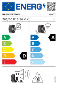 EU-Label Bridgestone Weather Control A005 Driveguar