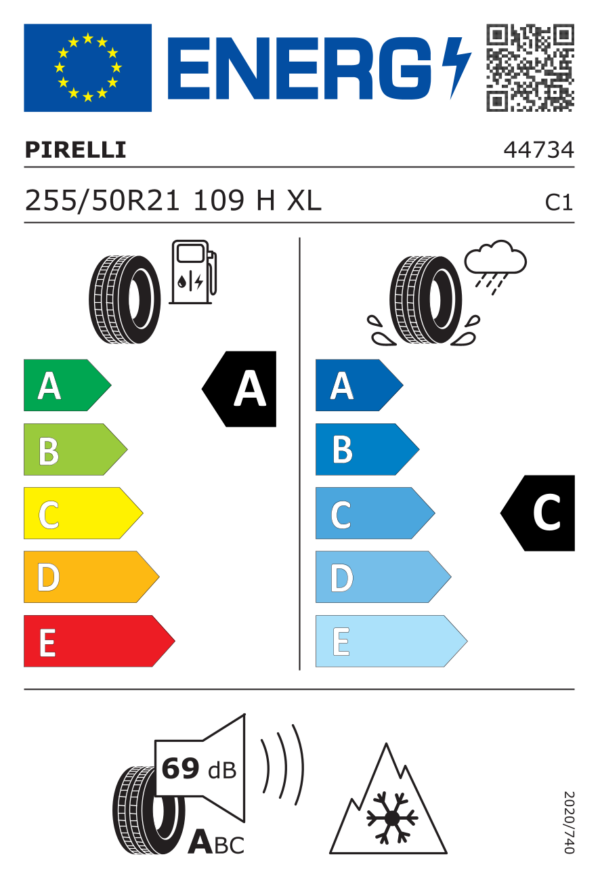Étiquette UE 4473400 pour Pirelli P Zero Winter 2 255/50 R21 109H XL Pirelli P Zero Winter 2 255/50 R21 109H XL - Image 2