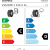 Étiquette UE 728401 pour Cooper Cooper Winter 235/60 R17 106H XL EV Cooper Cooper Winter 235/60 R17 106H XL EV - Image 2