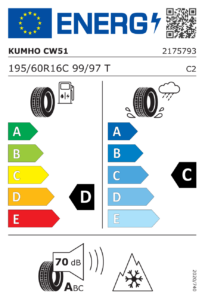 Etichetta europea Kumho Winter PorTran CW51