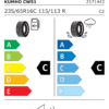 Étiquette UE 2171443 pour Kumho Winter PorTran CW51 235/65 R16C 115/113R Kumho Winter PorTran CW51 235/65 R16C 115/113R - Image 2