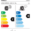 Étiquette UE 2405300 pour Pirelli Scorpion Winter 255/40 R21 102V XL Pirelli Scorpion Winter 255/40 R21 102V XL - Image 2