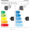 Étiquette UE 0355653 pour Continental WinterContact TS 860 S 315/30 R22 107V XL EV Continental WinterContact TS 860 S 315/30 R22 107V XL EV - Image 2