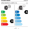 Étiquette UE 358218 pour Falken Azenis RS820 295/30 ZR19 (100Y) XL Falken Azenis RS820 295/30 ZR19 (100Y) XL - Image 2