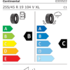 Étiquette UE 0355522 pour Continental WinterContact TS 860 S 255/45 R19 104V XL EV Continental WinterContact TS 860 S 255/45 R19 104V XL EV - Image 2