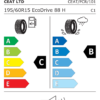 Étiquette UE 103678 pour Ceat Ecodrive 195/60 R15 88H Ceat Ecodrive 195/60 R15 88H - Image 2