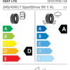 Étiquette UE 105780 pour Ceat Sportdrive 245/45 R17 99Y XL Ceat Sportdrive 245/45 R17 99Y XL - Image 2
